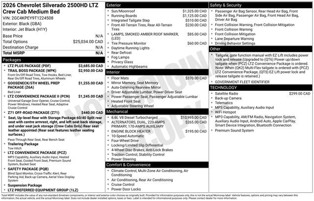 New 2026 Chevrolet Silverado 2500 LTZ w/ LTZ Plus Package AWD/4WD image 4