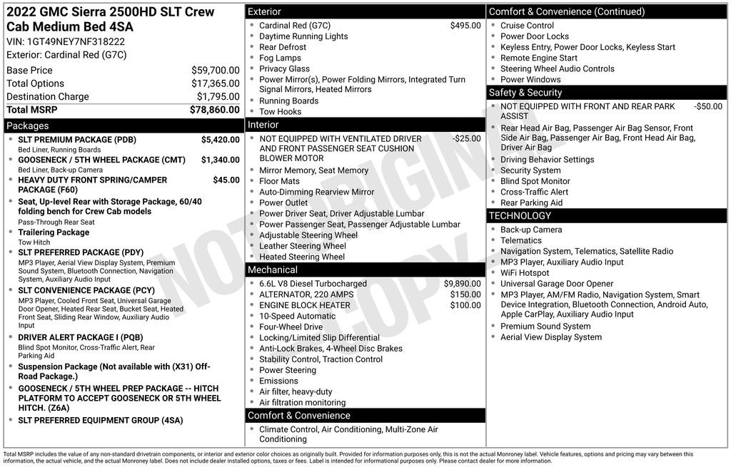 Used 2022 GMC Sierra 2500 SLT w/ SLT Premium Package AWD/4WD image 23