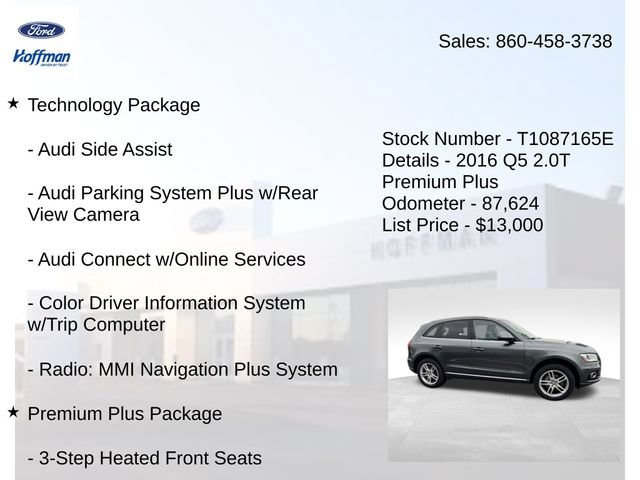 Used 2016 Audi Q5 2.0T Premium Plus AWD/4WD image 5