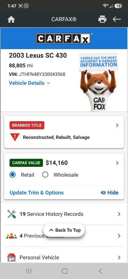 Used 2003 Lexus SC 430 Convertible RWD image 50