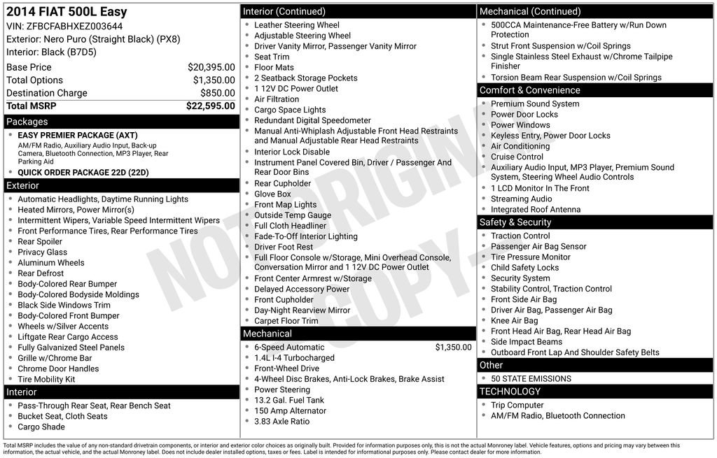 Used 2014 FIAT 500L Easy image 11