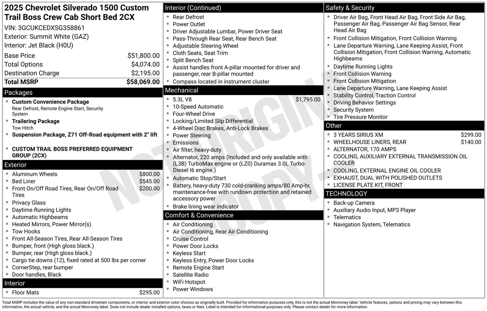 Used 2025 Chevrolet Silverado 1500 Custom Trail Boss image 40