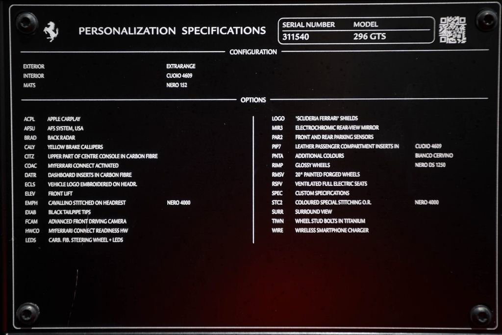 Certified 2024 Ferrari 296 GTS RWD image 51
