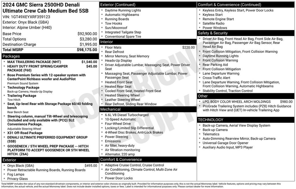 Used 2024 GMC Sierra 2500 Denali Ultimate w/ Max Trailering Package image 47