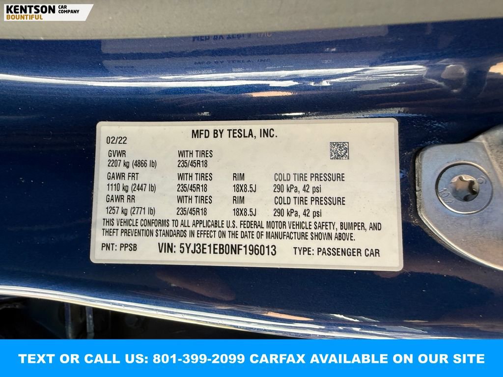 Used 2022 Tesla Model 3 Long Range image 38