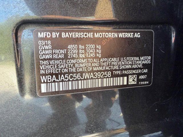 Used 2018 BMW 530i w/ M Sport Package RWD image 19
