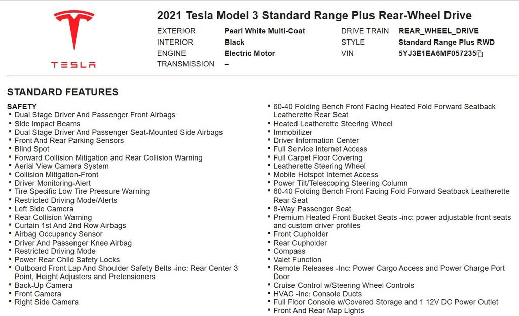 Used 2021 Tesla Model 3 Standard Range Plus RWD image 18