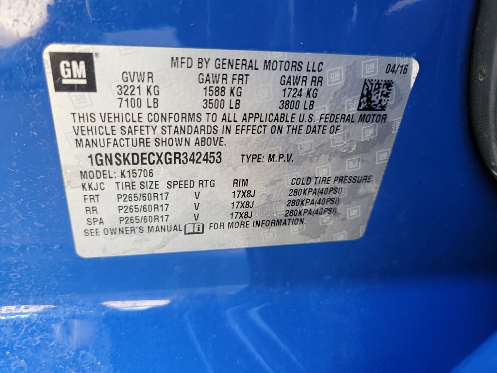 Used 2016 Chevrolet Tahoe 4WD w/ Remote Keyless Entry Package image 6