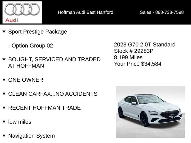 Used 2023 Genesis G70 2.0T w/ Sport Prestige Package AWD/4WD image 6