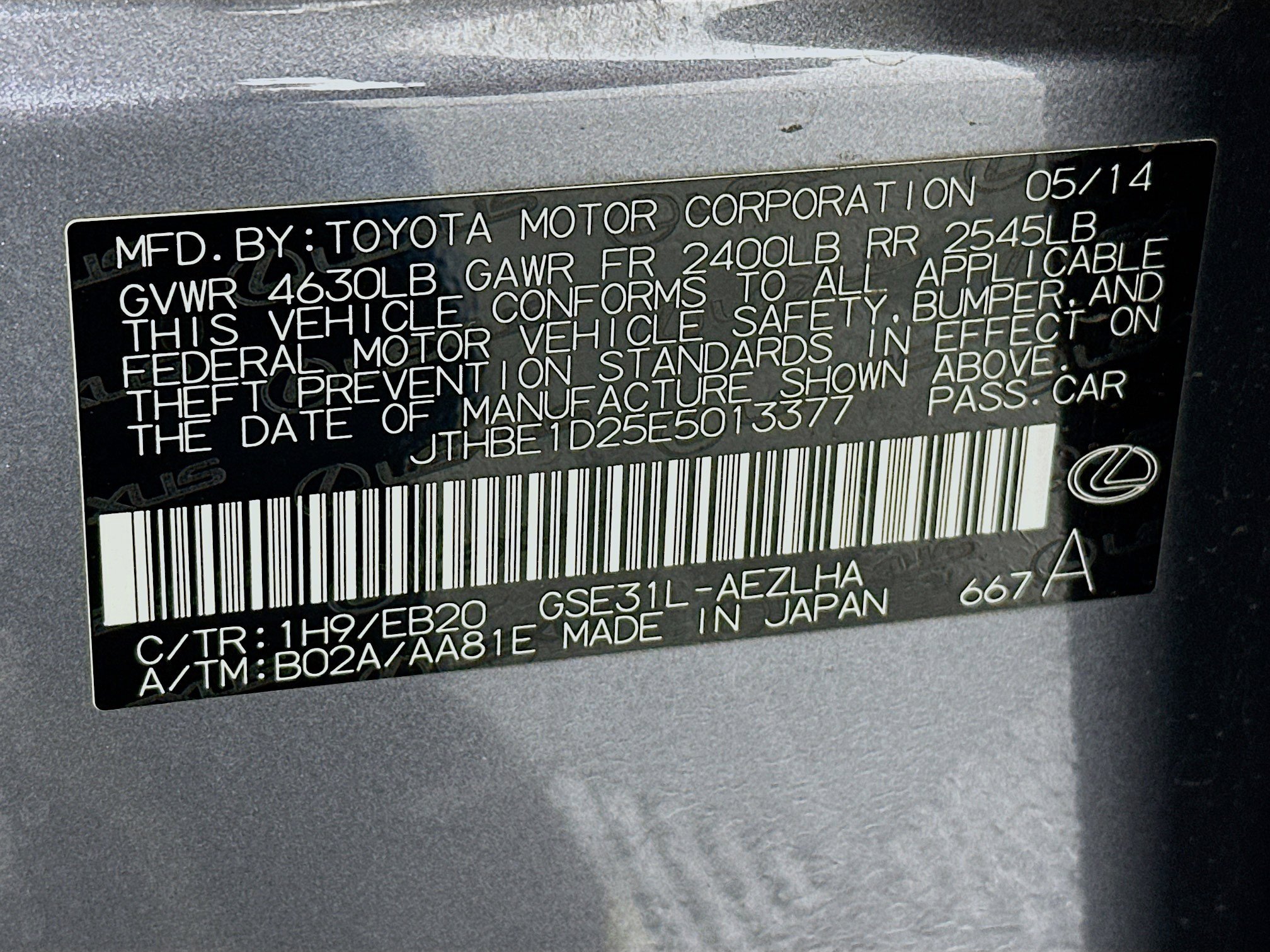 Used 2014 Lexus IS 350 4dr Sdn RWD w/ F Sport Package image 12