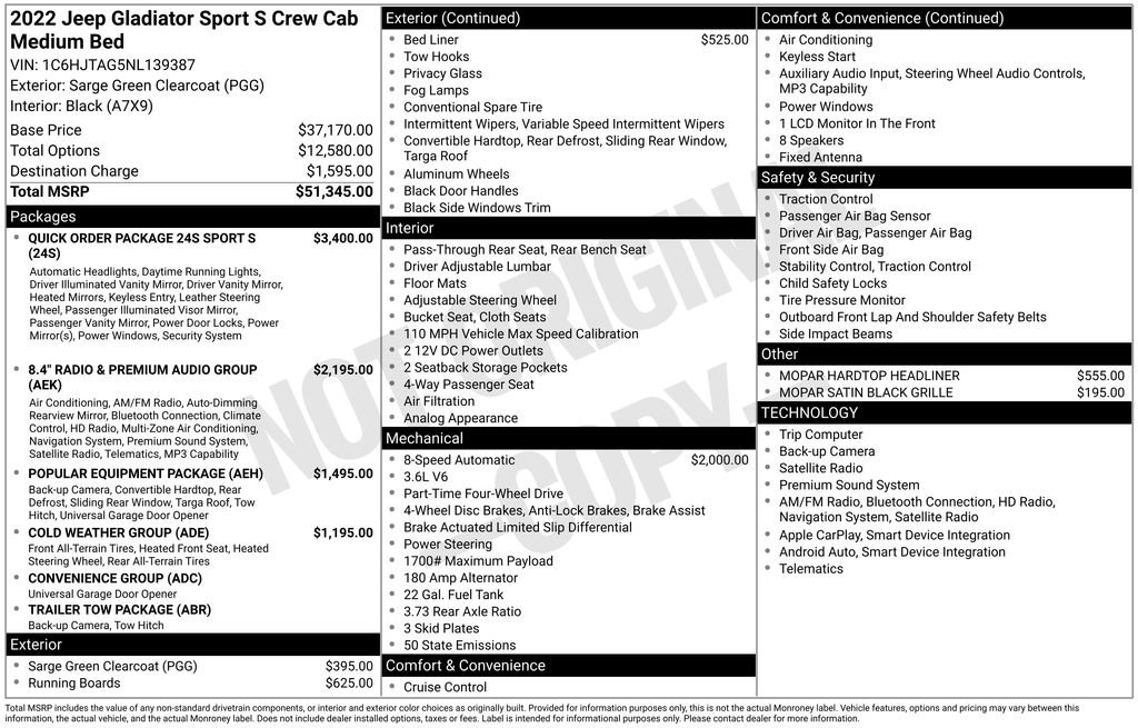 Used 2022 Jeep Gladiator Sport image 4