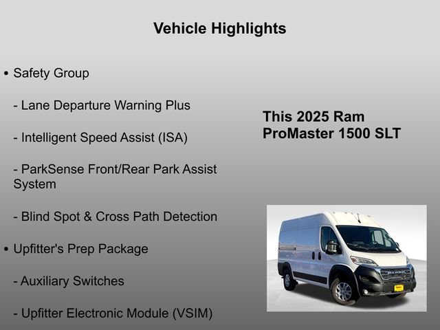 New 2025 RAM ProMaster 1500 w/ Quick Order Package 22G SLT image 23