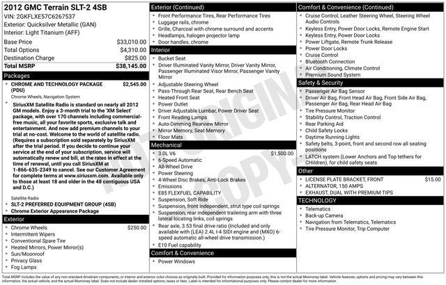 Used 2012 GMC Terrain SLT w/ Chrome and Technology Package image 22