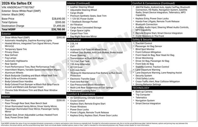 Certified 2026 Kia Seltos EX image 35