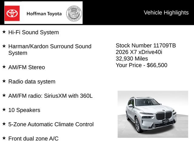 Used 2026 BMW X7 xDrive40i AWD/4WD image 15