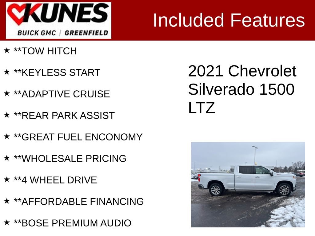 Used 2021 Chevrolet Silverado 1500 LTZ w/ Safety Package II image 3