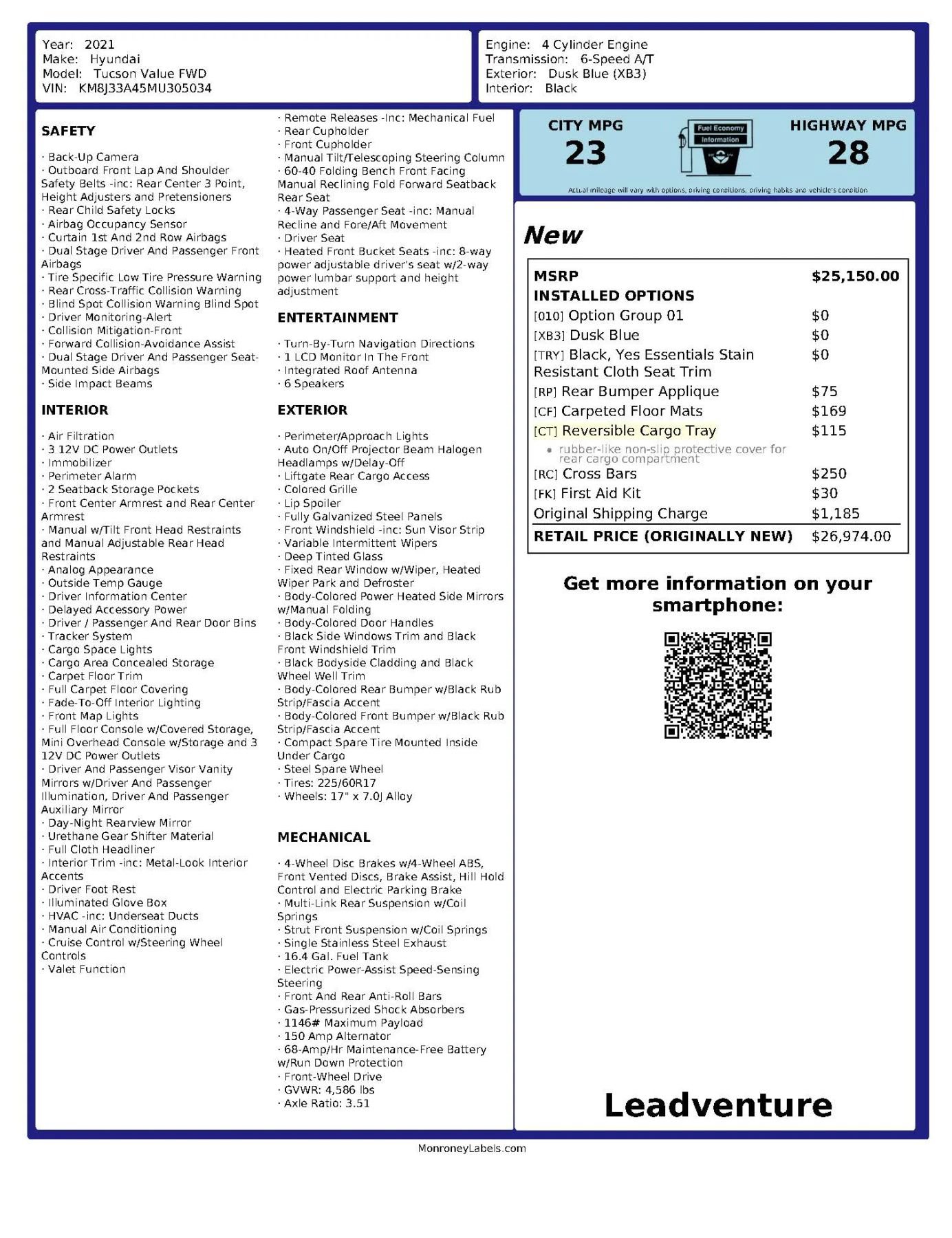 Used 2021 Hyundai Tucson Value FWD image 2