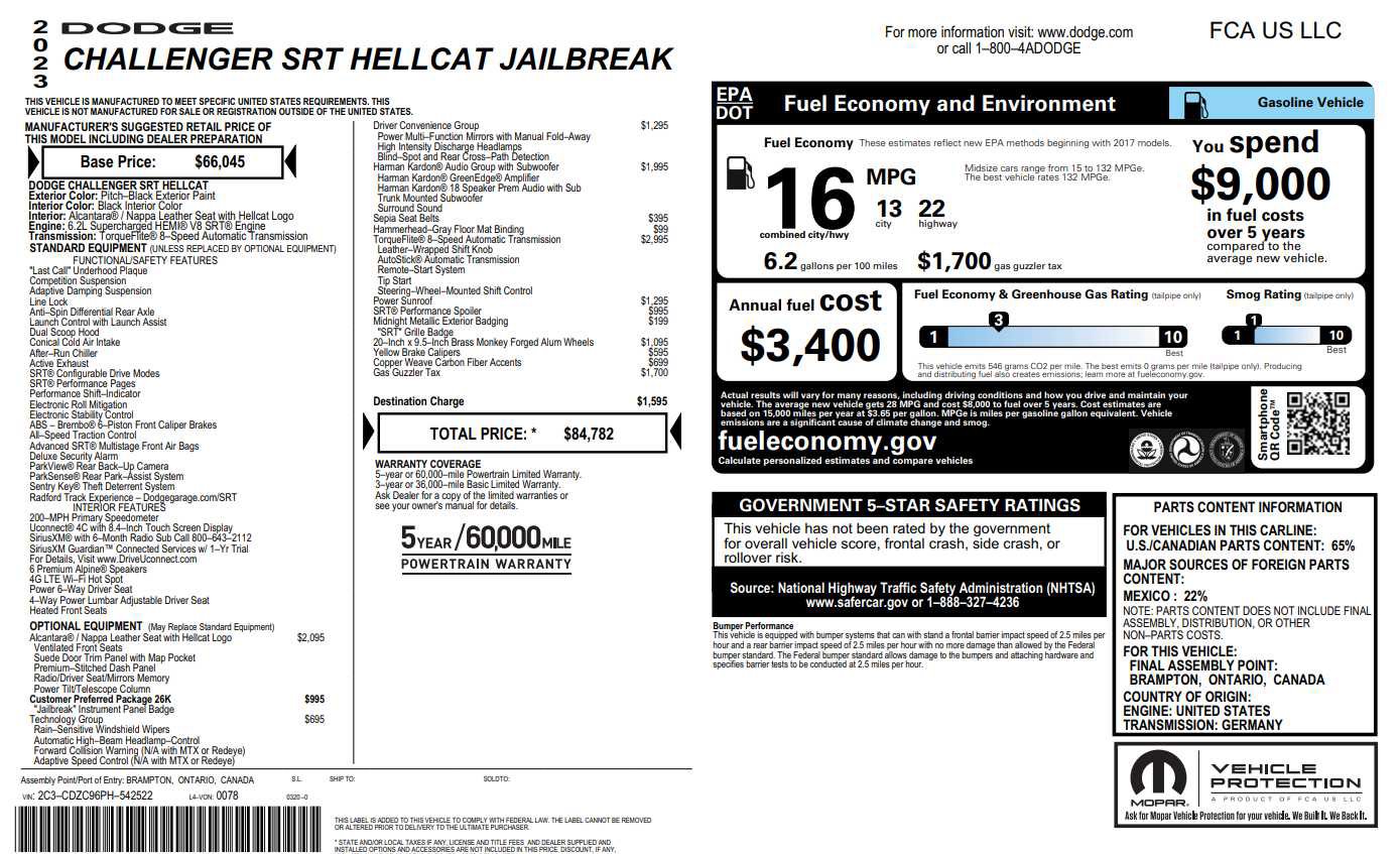 Used 2023 Dodge Challenger SRT Hellcat RWD image 3