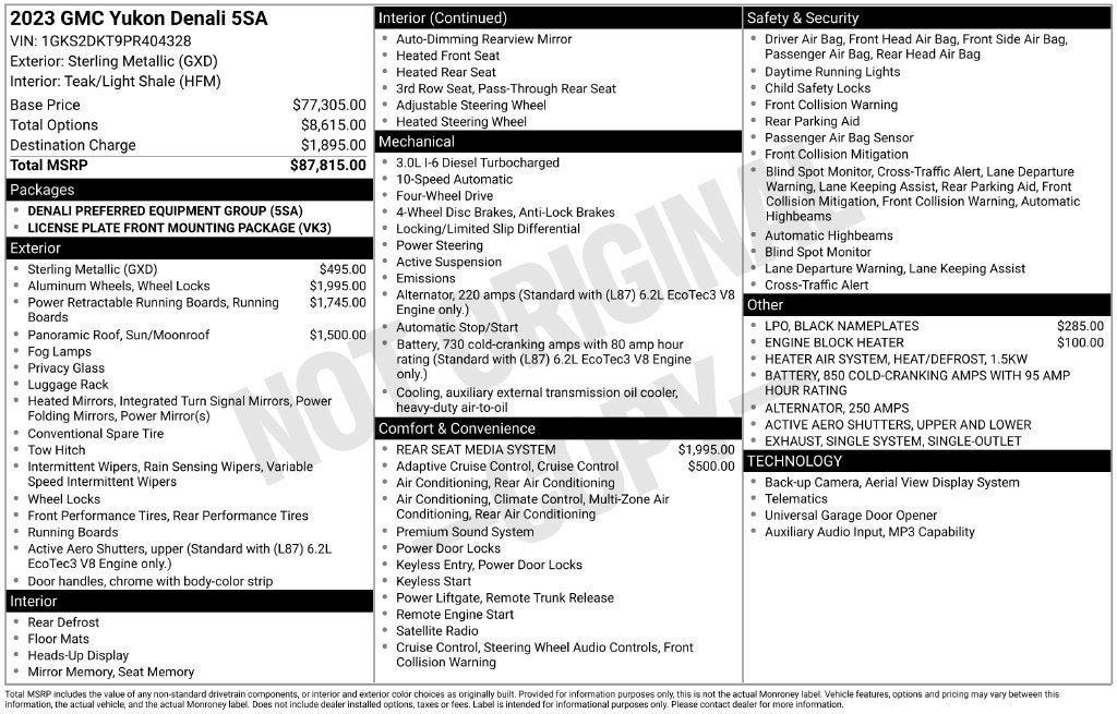 Used 2023 GMC Yukon Denali AWD/4WD image 41