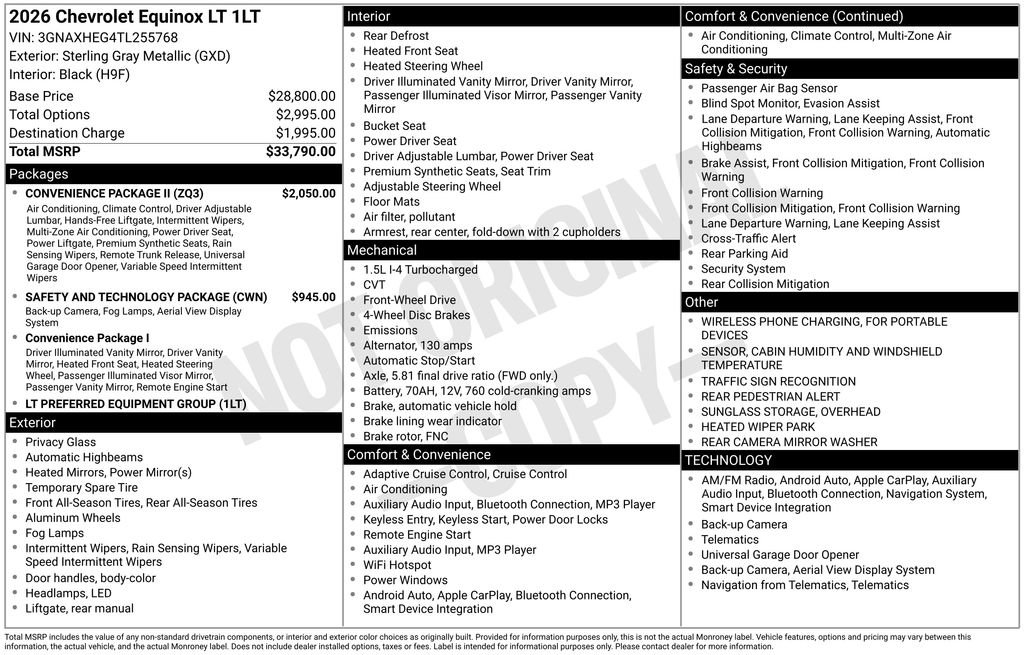 New 2026 Chevrolet Equinox LT w/ Convenience Package II image 6
