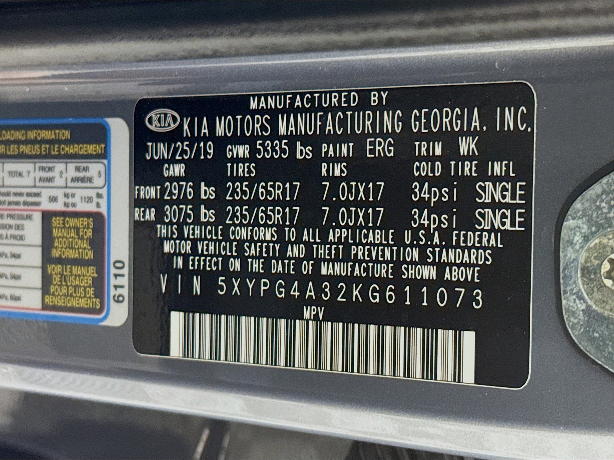 Used 2019 Kia Sorento L FWD image 38