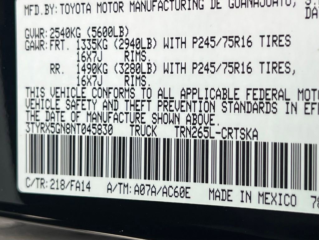 Certified 2022 Toyota Tacoma SR RWD image 24