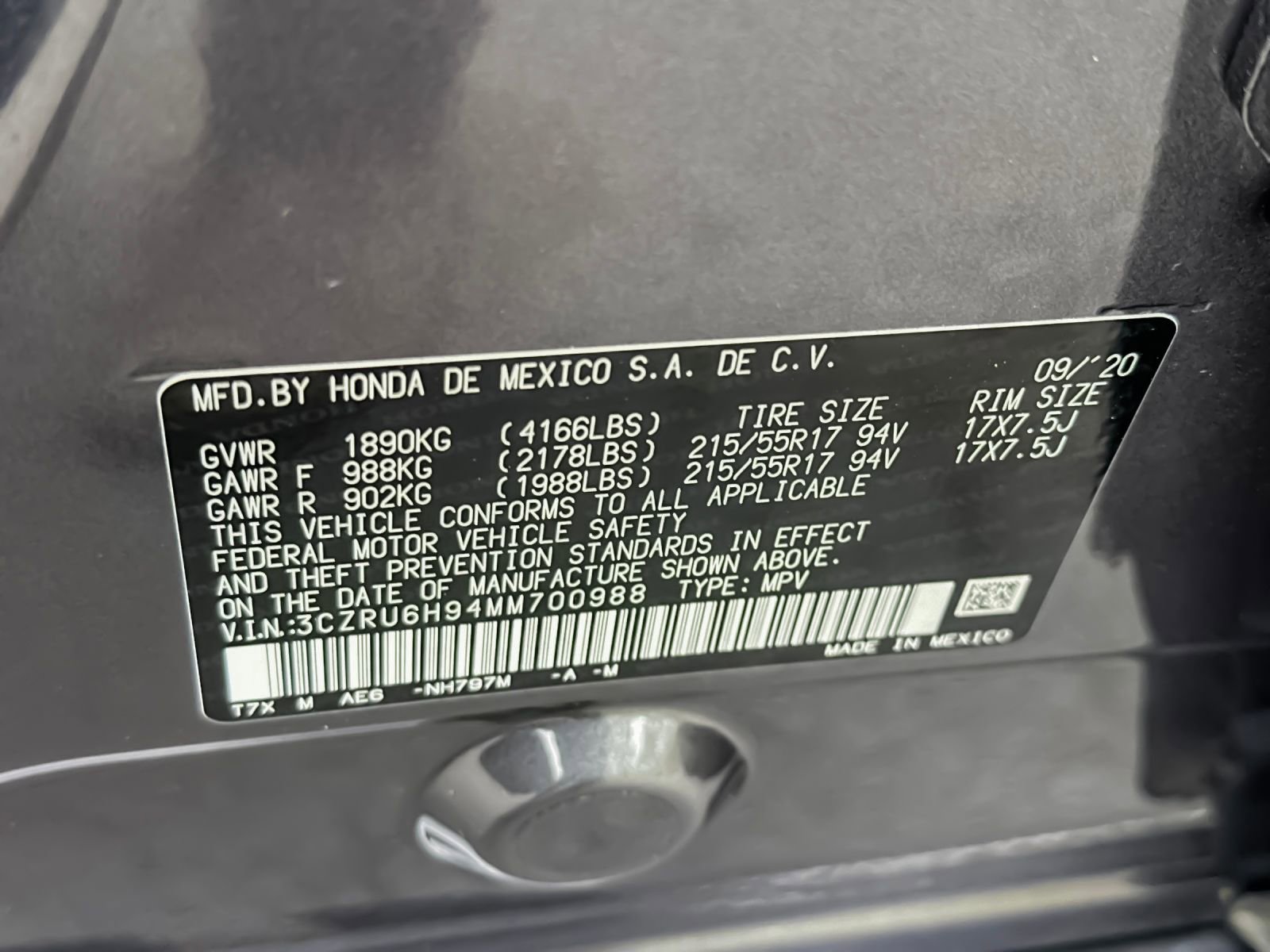 Used 2021 Honda HR-V Touring image 28