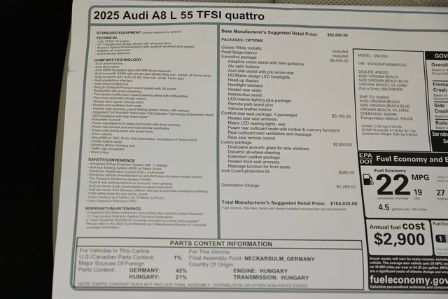 New 2025 Audi A8 L 3.0T image 30