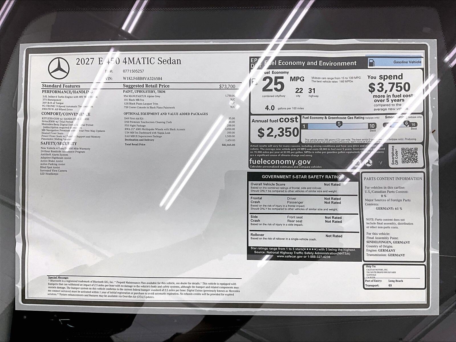 New 2027 Mercedes-Benz E 450 4MATIC Sedan image 17