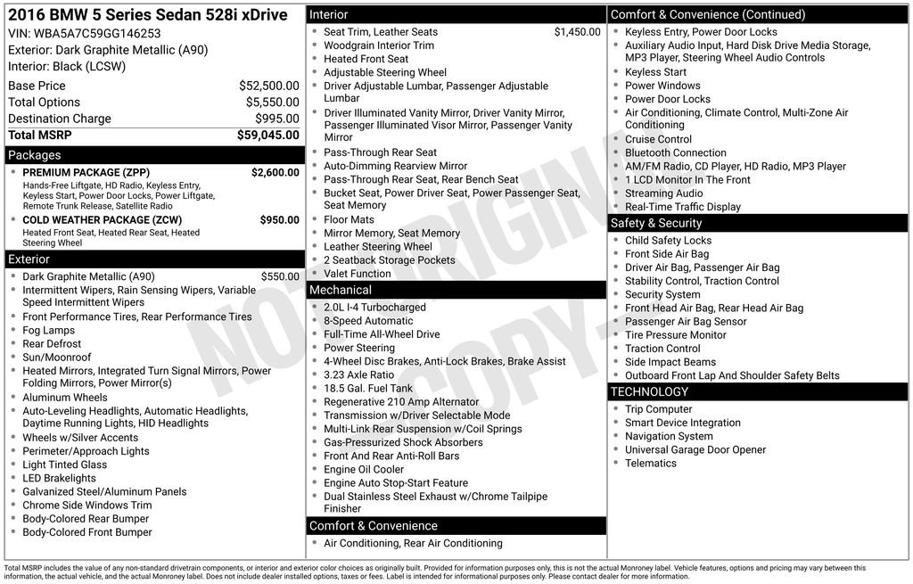 Used 2016 BMW 528i xDrive Sedan image 9