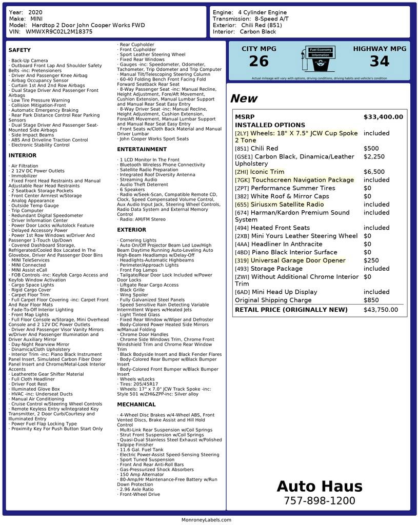 Used 2020 MINI Cooper John Cooper Works image 3