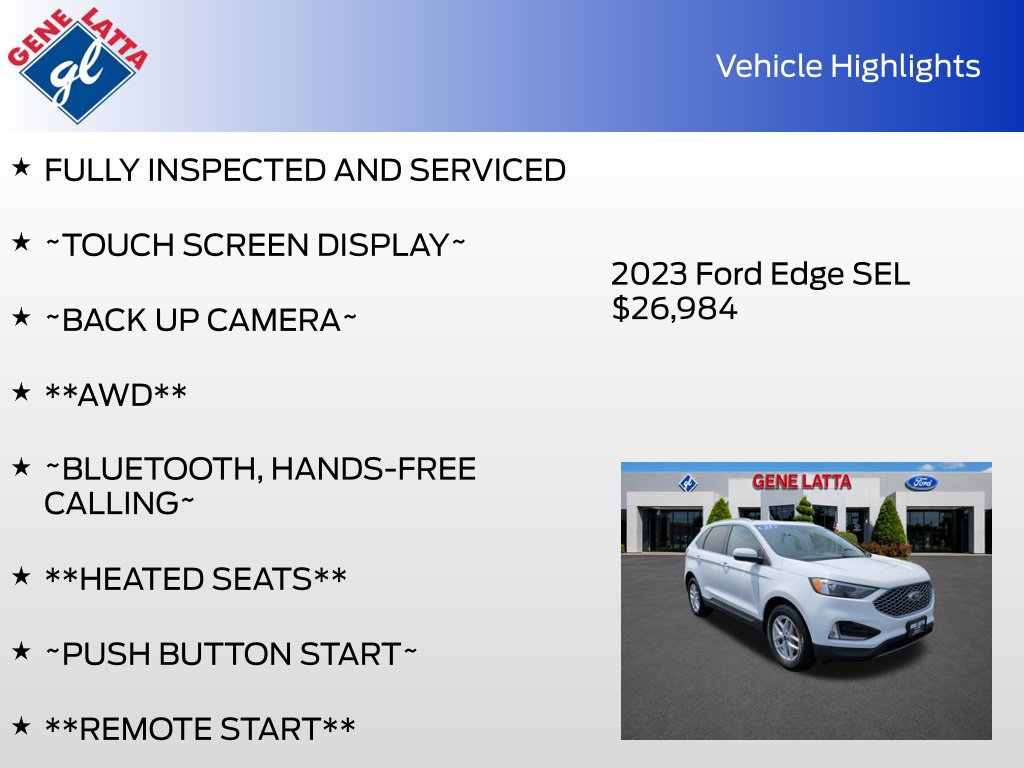 Certified 2023 Ford Edge SEL w/ Convenience Package AWD/4WD image 34
