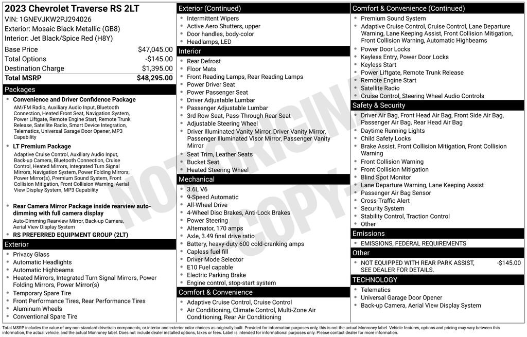 Used 2023 Chevrolet Traverse RS image 27