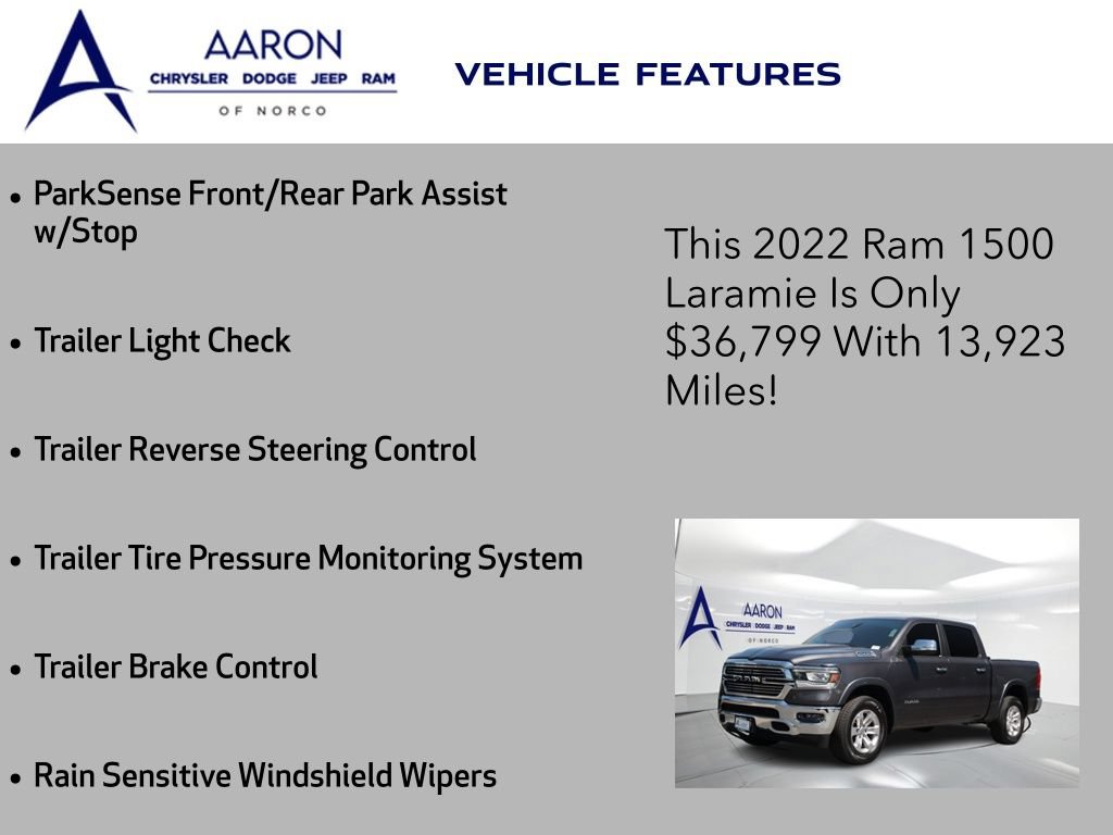 Used 2022 RAM 1500 Laramie AWD/4WD image 13