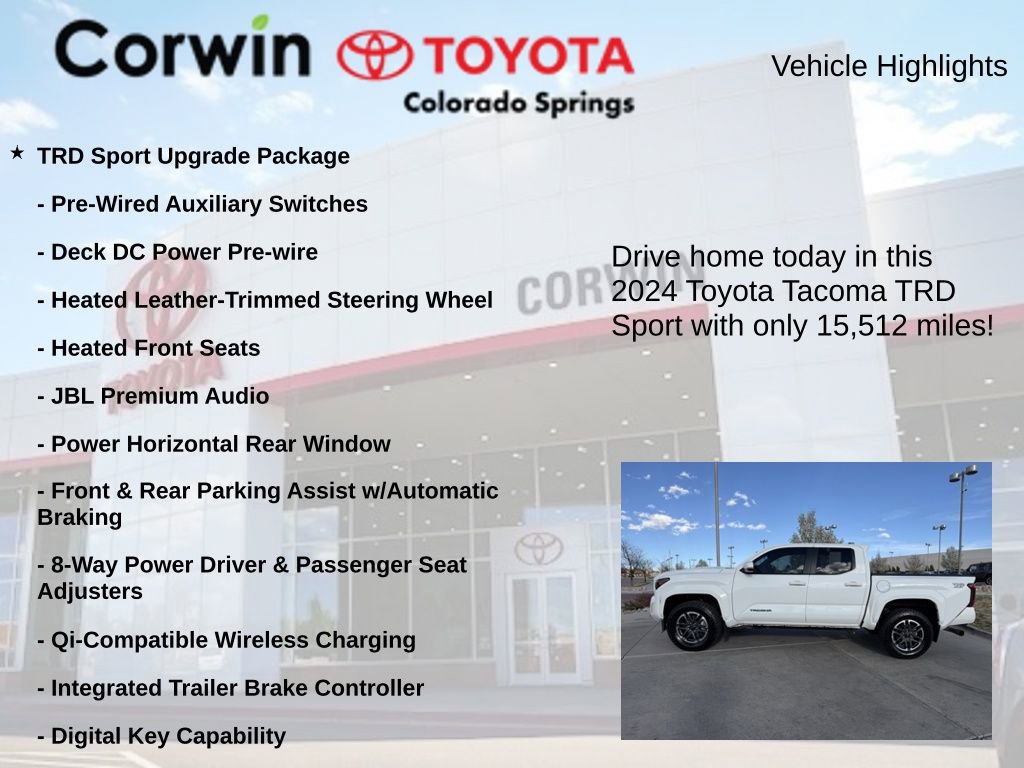 Used 2024 Toyota Tacoma TRD Sport w/ TRD Sport Upgrade Package image 7