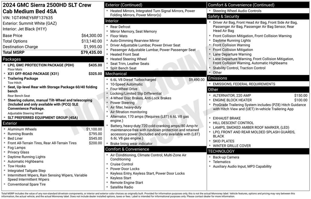 Used 2024 GMC Sierra 2500 SLT w/ LPO, GMC Protection Package image 5