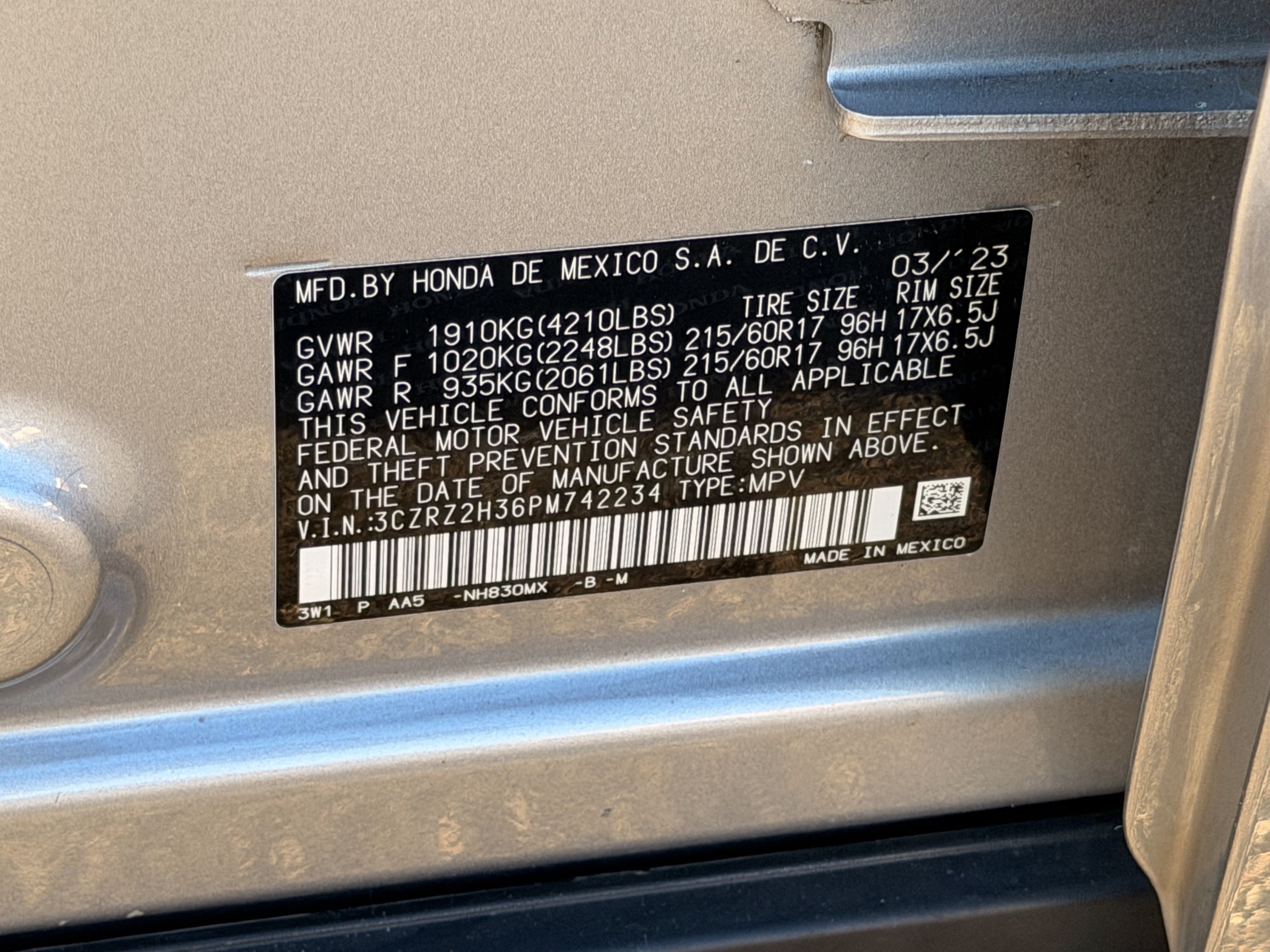 Certified 2023 Honda HR-V LX image 29