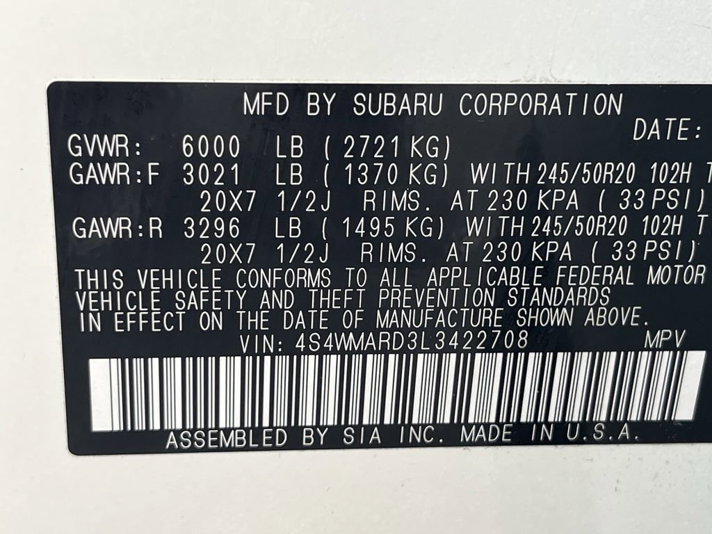 Used 2020 Subaru Ascent Touring w/ Popular Package #3 image 34