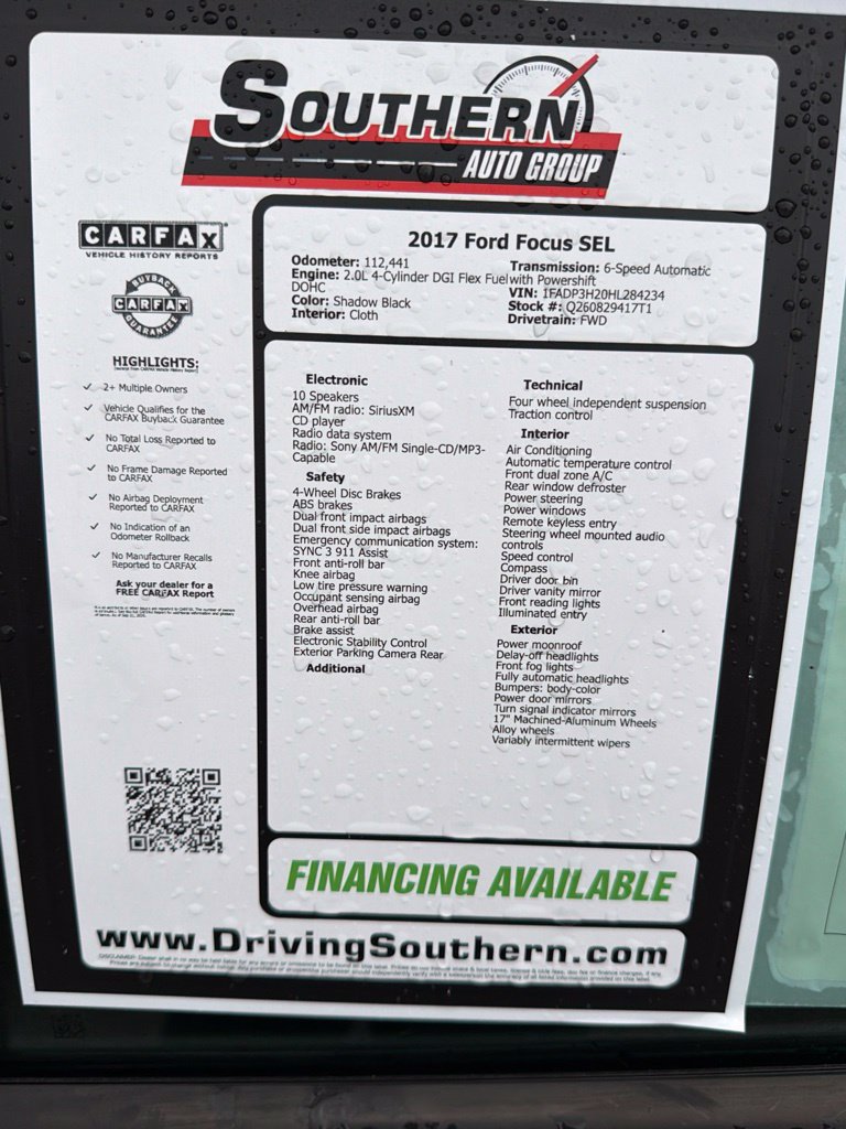 Used 2017 Ford Focus SEL FWD image 12