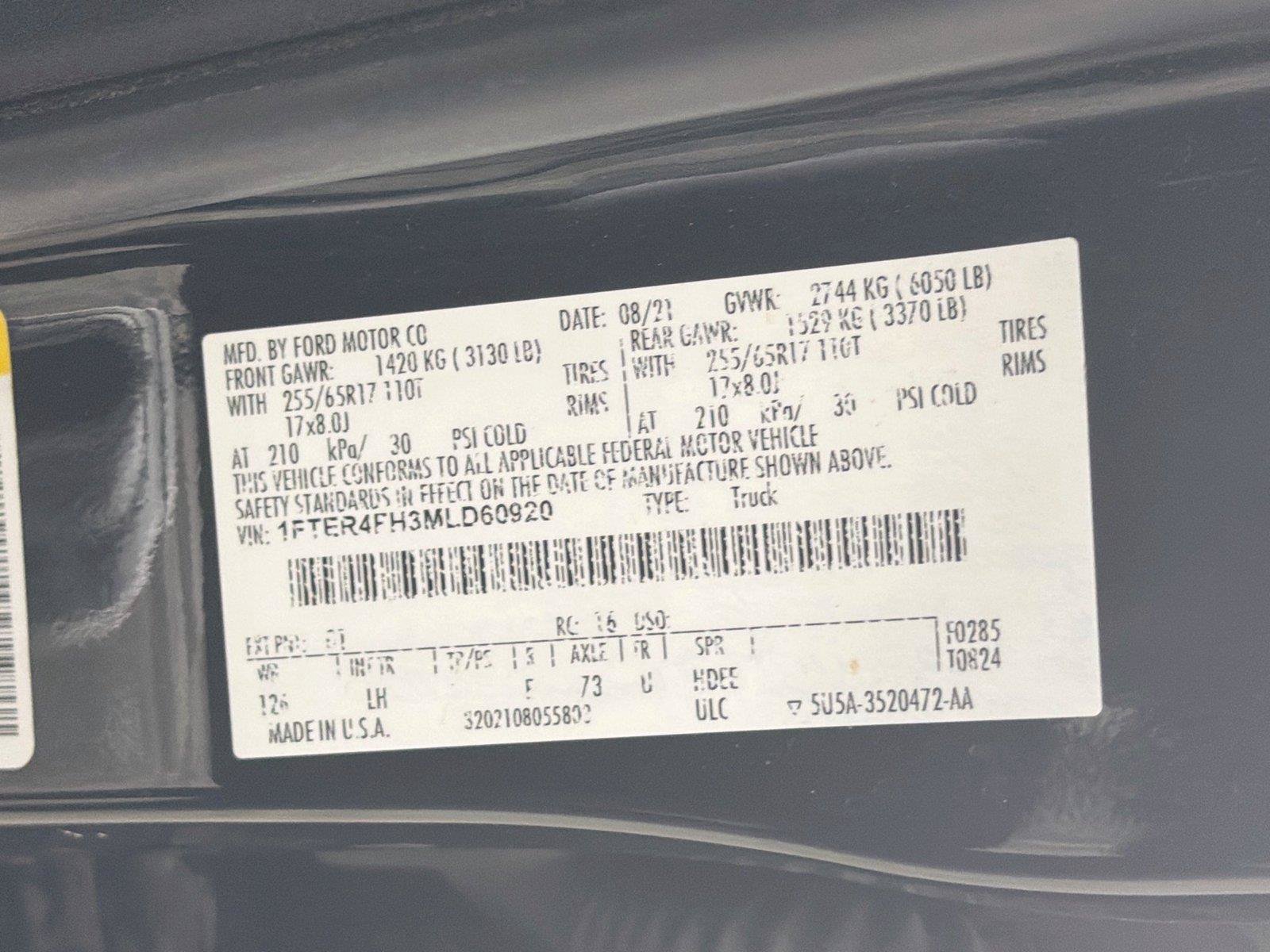 Used 2021 Ford Ranger XL w/ Equipment Group 101A High AWD/4WD image 39