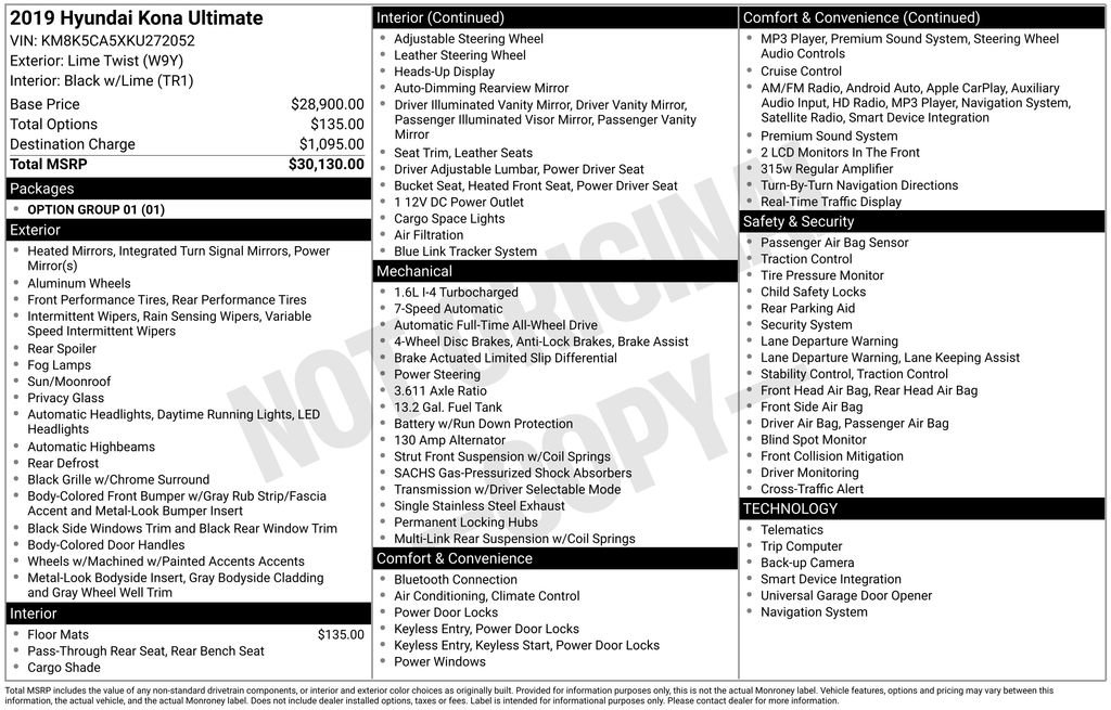 Used 2019 Hyundai Kona Ultimate image 52