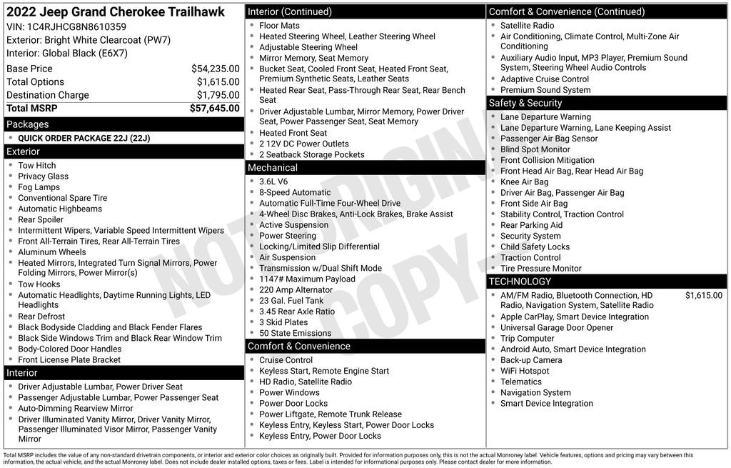 Used 2022 Jeep Grand Cherokee Trailhawk image 6