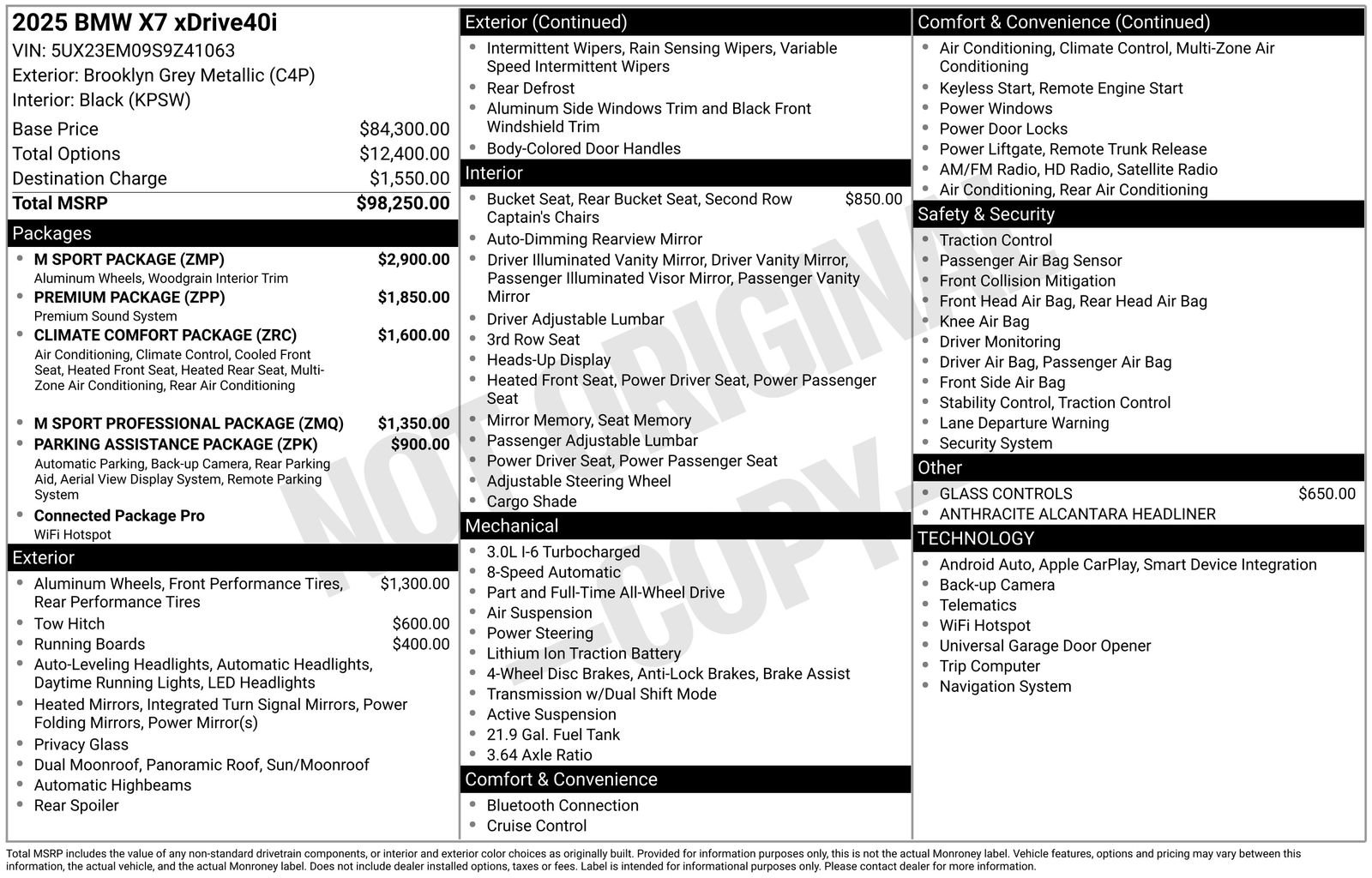 Certified 2025 BMW X7 xDrive40i w/ M Sport Package AWD/4WD image 4