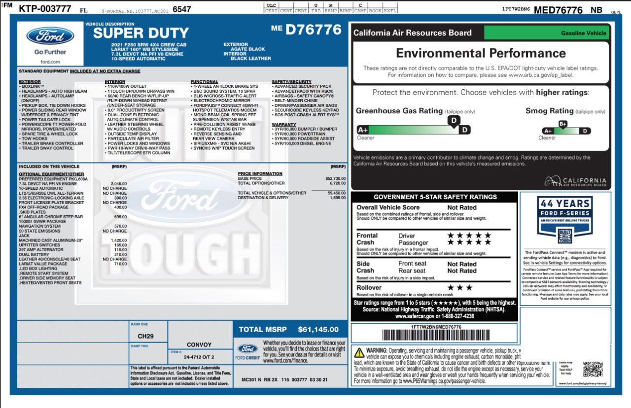 Used 2021 Ford F250 Lariat w/ Lariat Value Package image 4