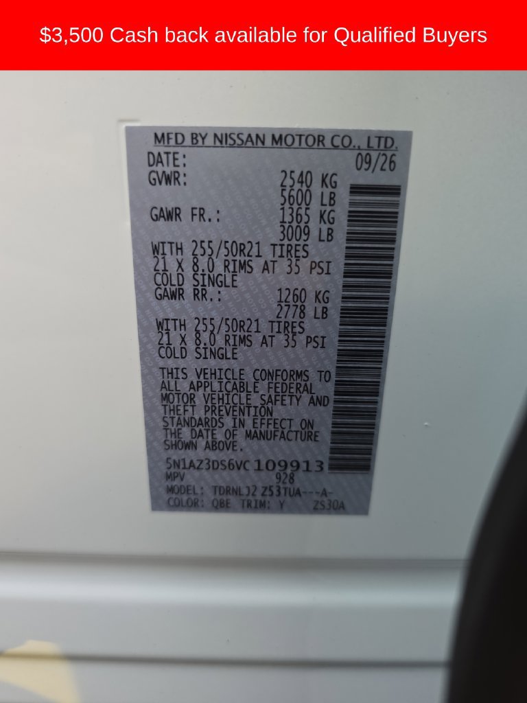 New 2027 Nissan Murano Platinum w/ Cargo Package AWD/4WD image 17
