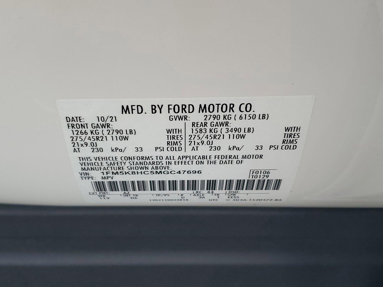 Used 2021 Ford Explorer Platinum w/ Equipment Group 601A image 33