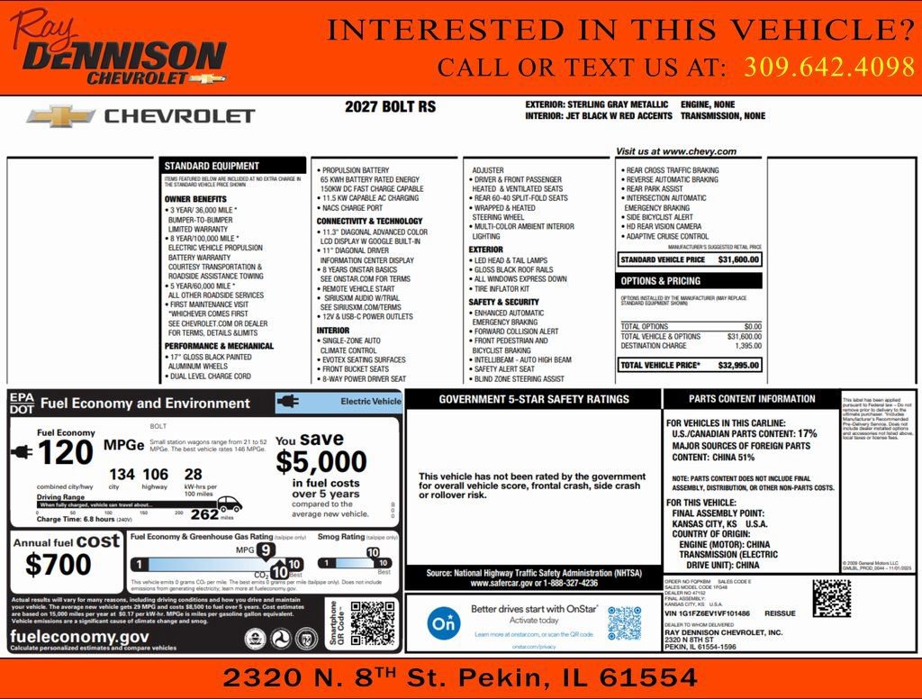 New 2027 Chevrolet Bolt RS image 5