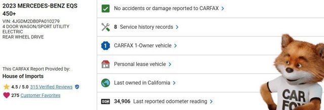 Used 2023 Mercedes-Benz EQS 450+ SUV image 3