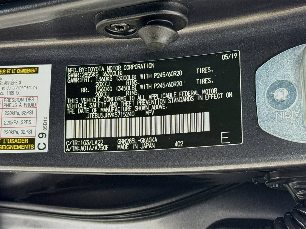 Certified 2019 Toyota 4Runner Limited AWD/4WD image 34