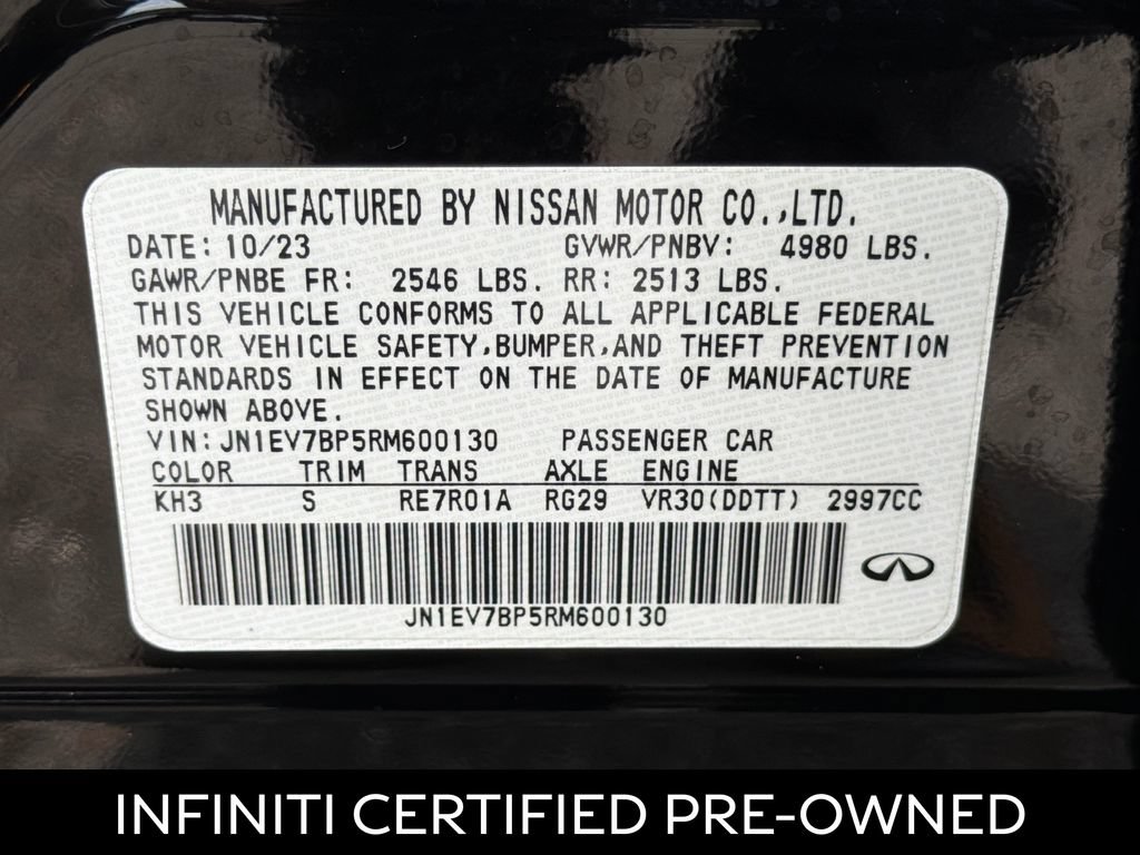 Certified 2024 INFINITI Q50 Luxe w/ Cargo Package RWD image 27